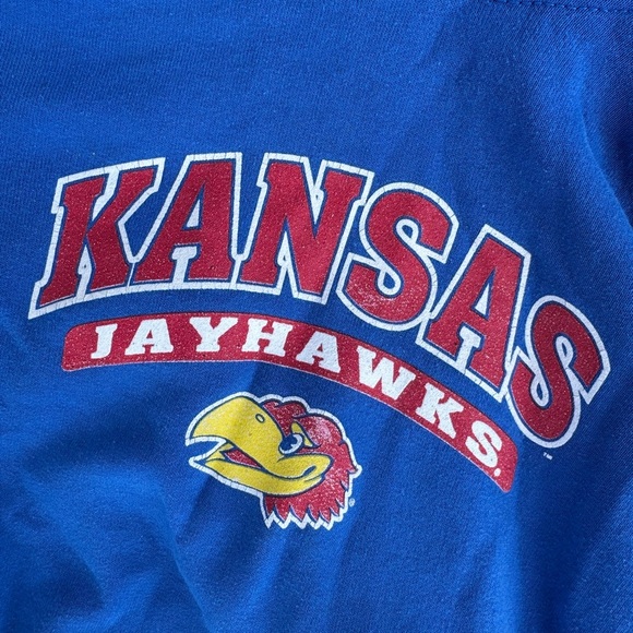 Kansas Jayhawks Kids Blue Hoodie - Picture 2 of 3